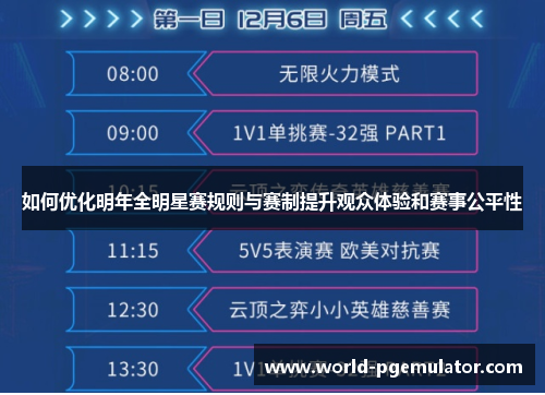 如何优化明年全明星赛规则与赛制提升观众体验和赛事公平性